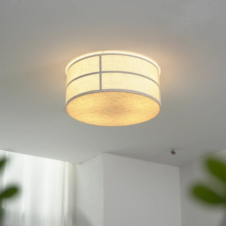 Drum Fabric Ceiling Light