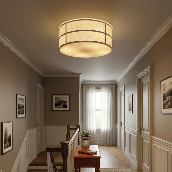 Drum Fabric Ceiling Light