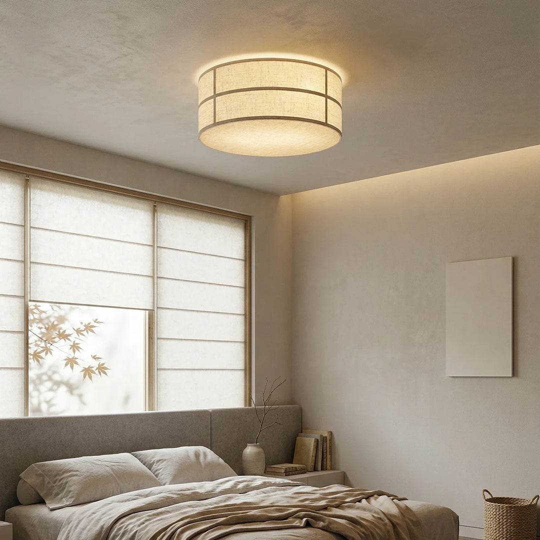 Drum Fabric Ceiling Light
