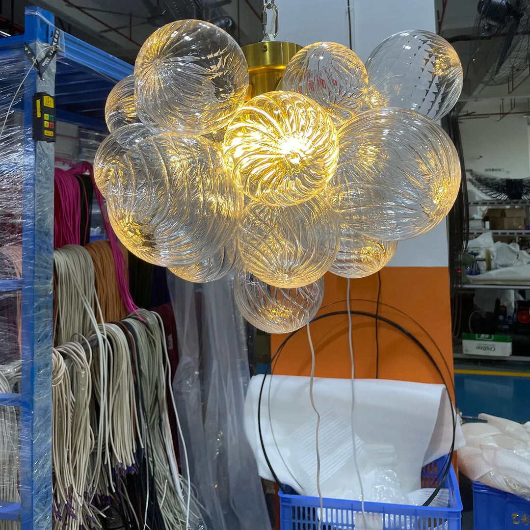 Bubble Texture Glass Ball Ceiling Light