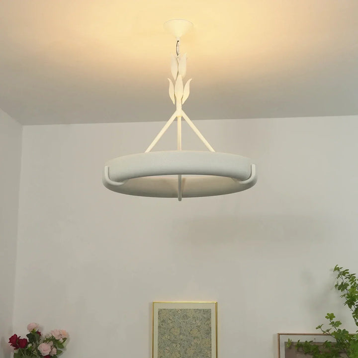 Elodie Plaster Petal Ring Chandelier