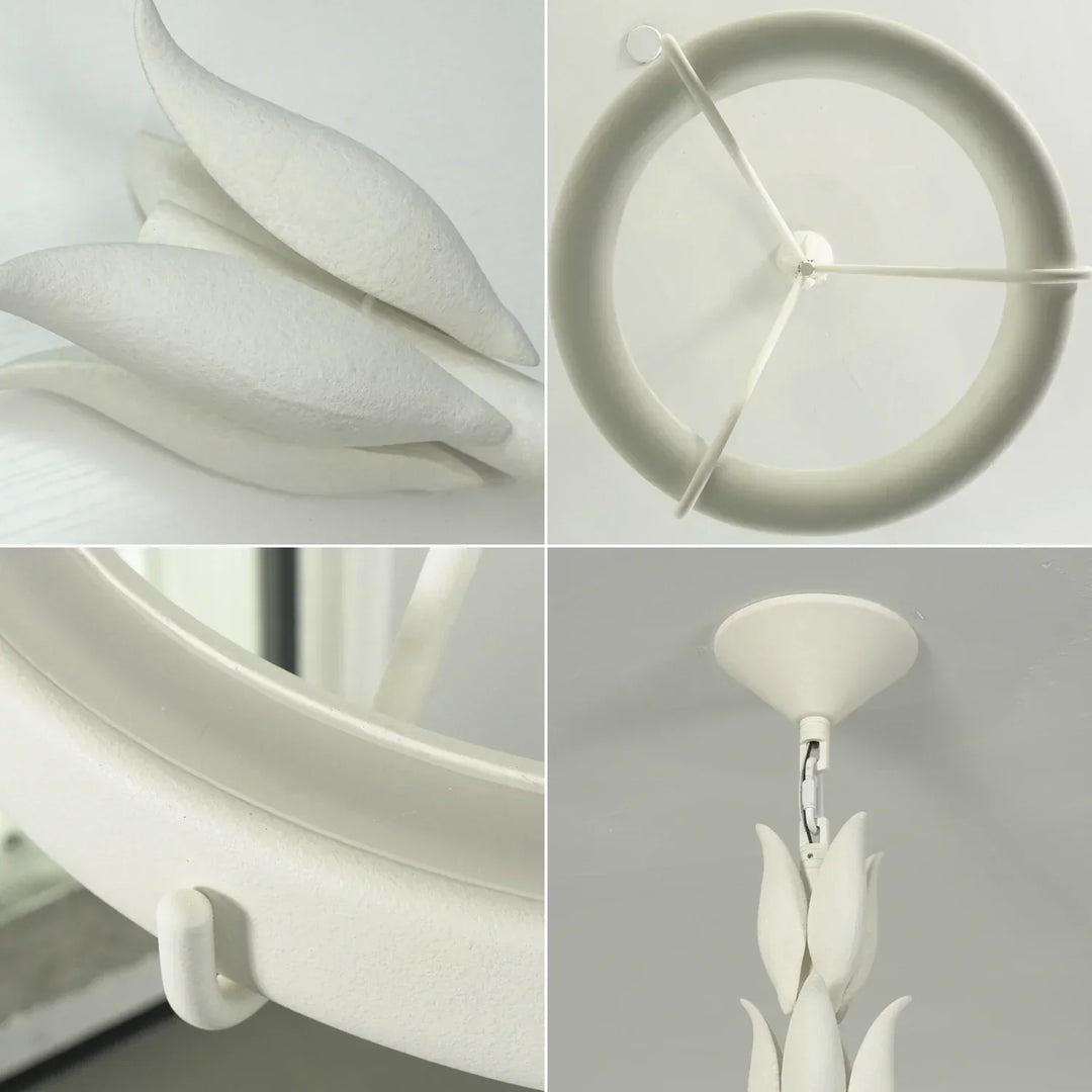 Elodie Plaster Petal Ring Chandelier