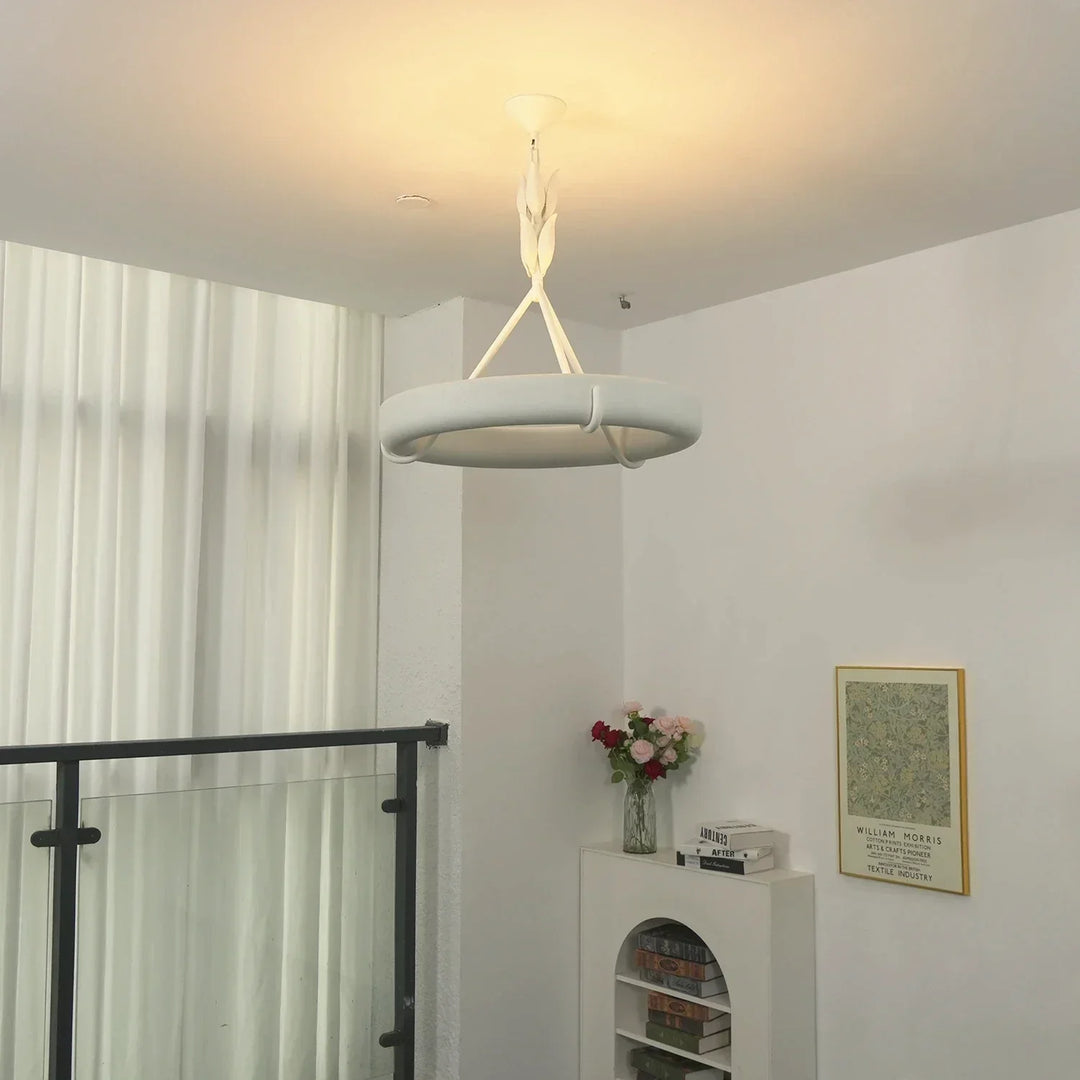 Elodie Plaster Petal Ring Chandelier