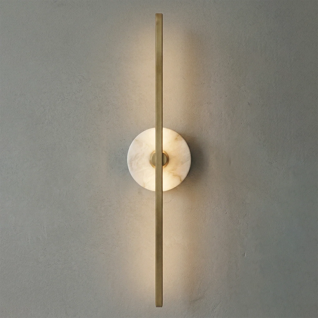 Essential Alabaster Brass Wall Sconce