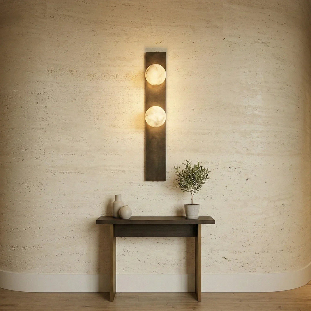 Geo Bar Alabaster Globe Wall Sconce