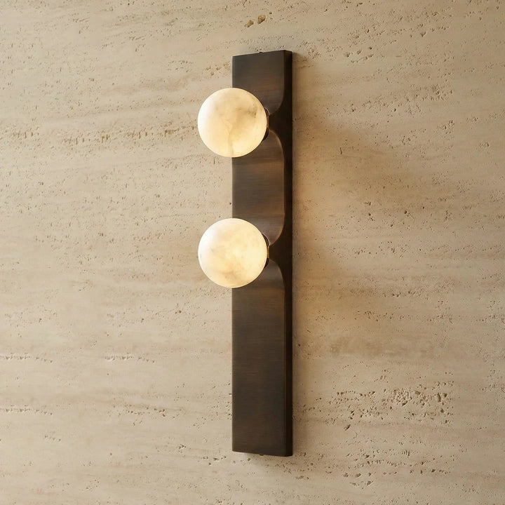 Geo Bar Alabaster Globe Wall Sconce