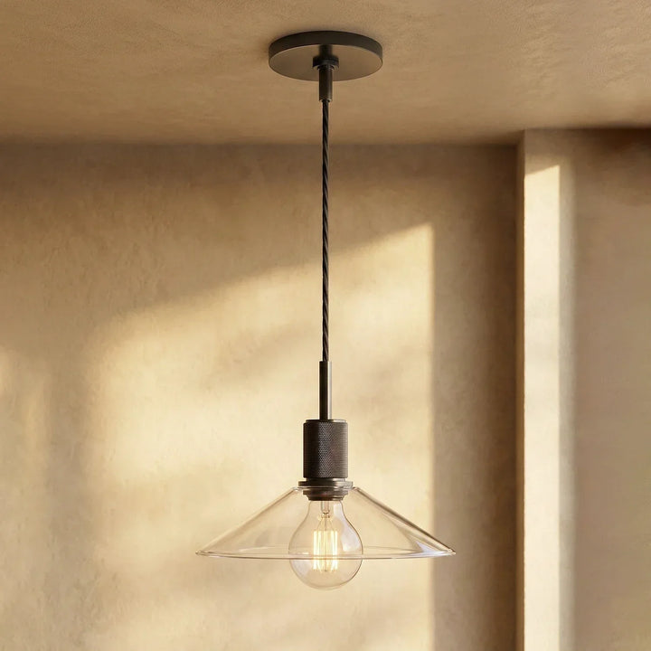 Geometric Transparent Glass Pendant Light - view 21 | Woorglamp