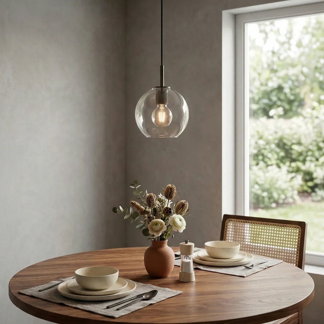 Geometric Transparent Glass Pendant Light - view 6 | Woorglamp