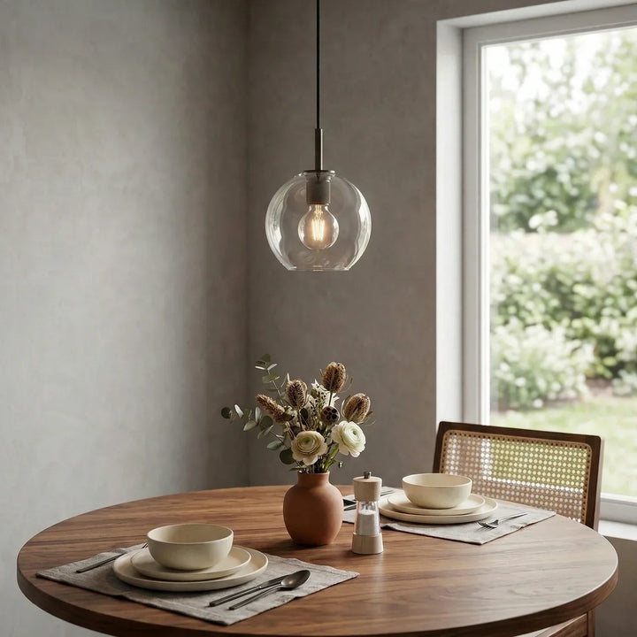 Geometric Transparent Glass Pendant Light - view 6 | Woorglamp