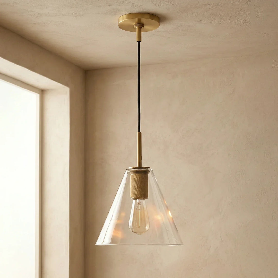 Geometric Transparent Glass Pendant Light - view 15 | Woorglamp