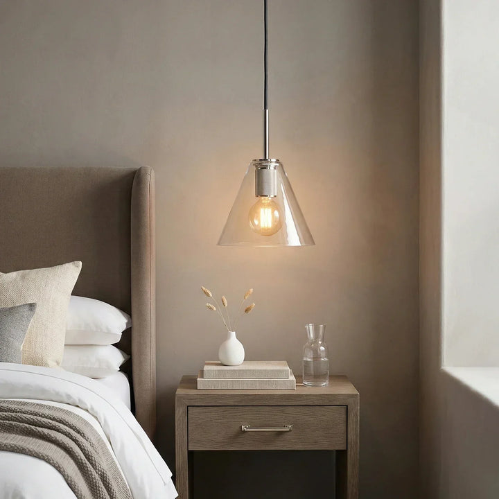 Geometric Transparent Glass Pendant Light - view 9 | Woorglamp