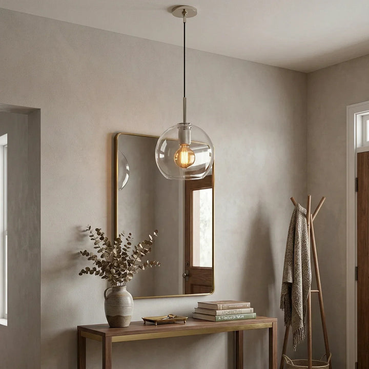 Geometric Transparent Glass Pendant Light - view 5 | Woorglamp