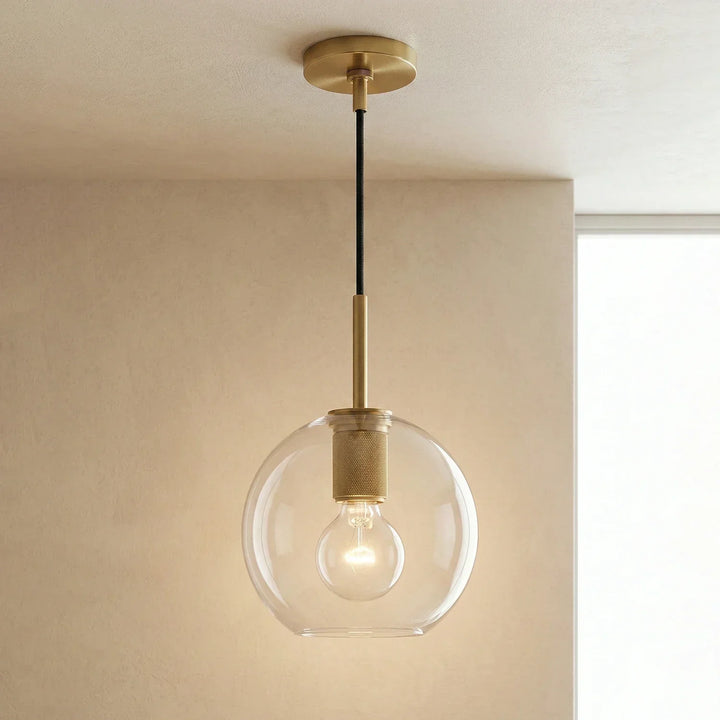 Geometric Transparent Glass Pendant Light - view 14 | Woorglamp