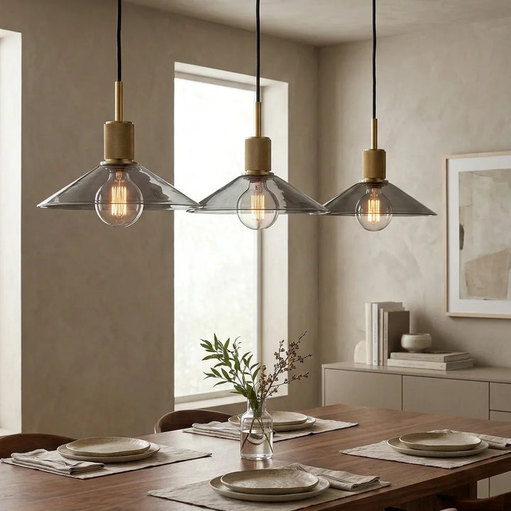 Geometric Transparent Glass Pendant Light - view 13 | Woorglamp