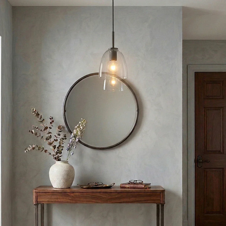 Geometric Transparent Glass Pendant Light - view 11 | Woorglamp