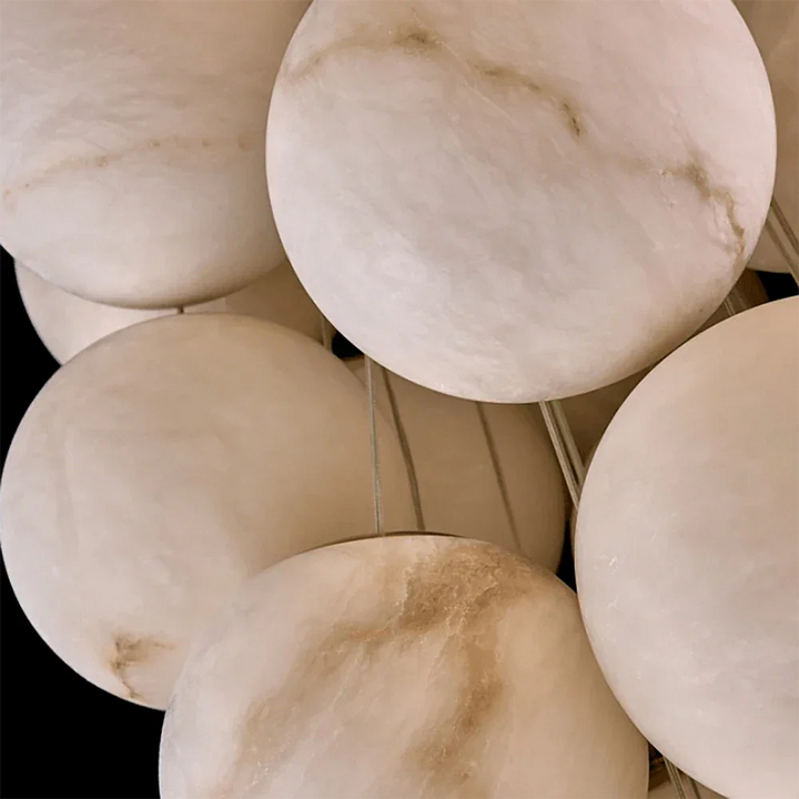 Grape-Shaped Alabaster Cluster Chandelier