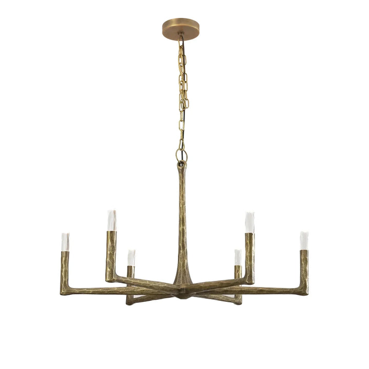 Hammered Cylindrical Lamp Arm Chandelier