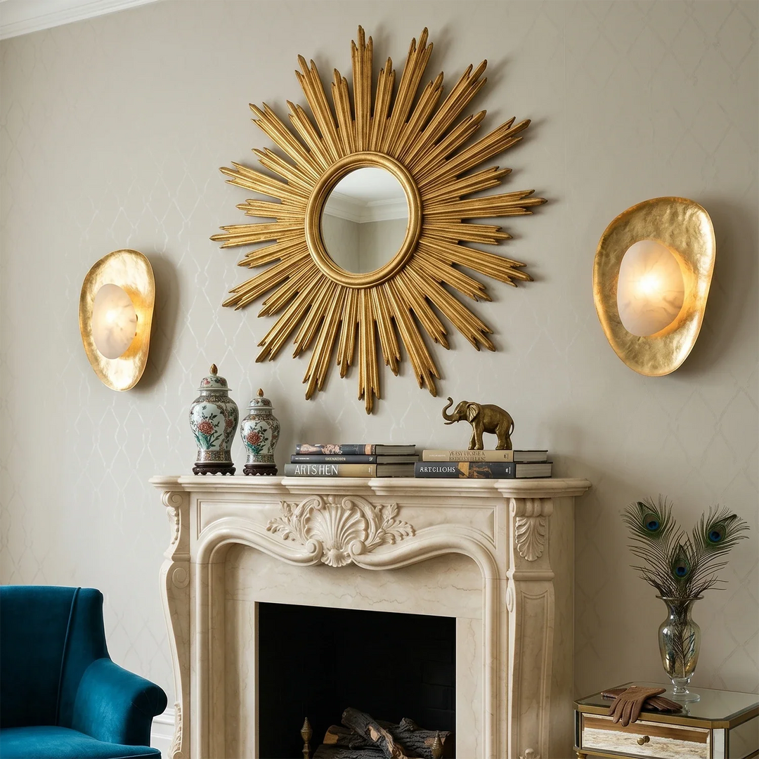 Hand-Crafted Hammered Metal Lotus Leaf Wall Sconce - view 11 | Woorglamp