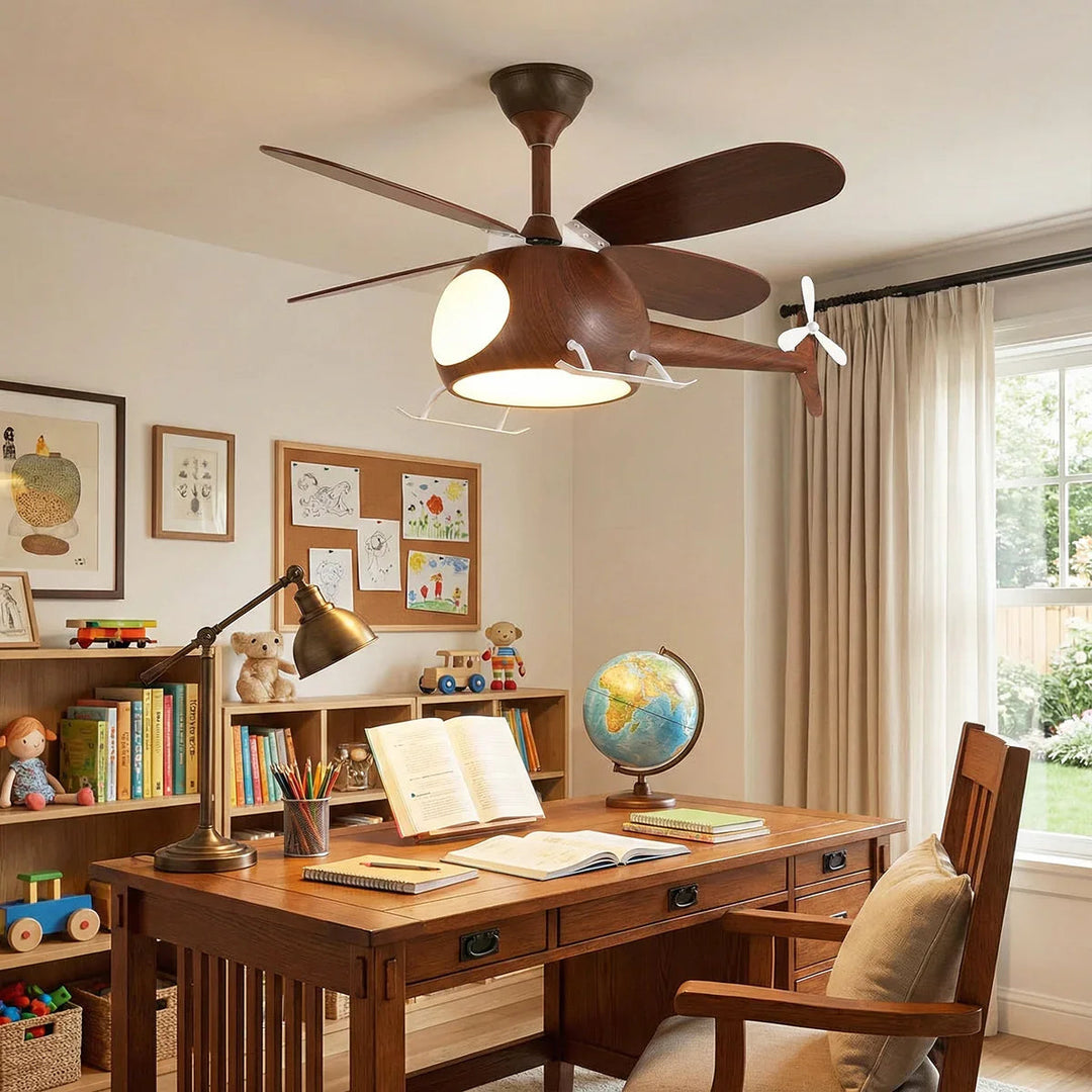 Helicopter Shape Heli Breeze Kids Ceiling Fan Light