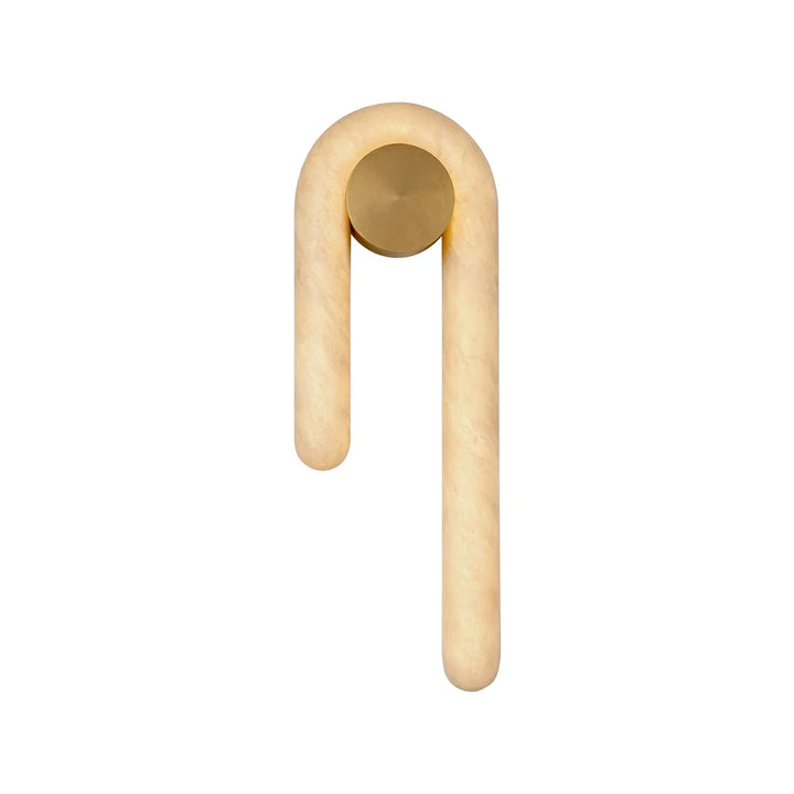 J-Shape Arlo Loop Alabaster Wall Sconce