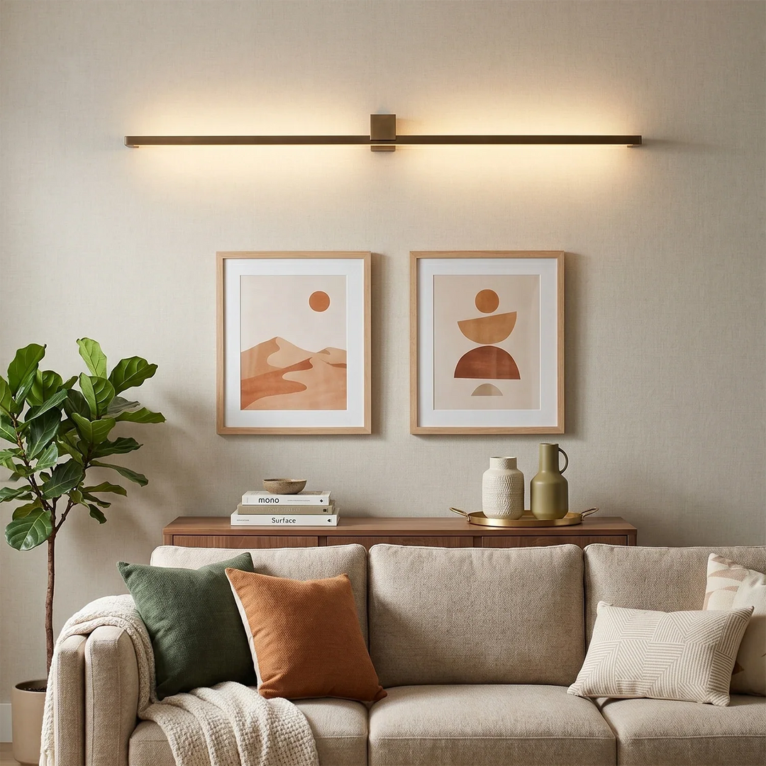 Kivana Brass Linear LED Wall Sconce
