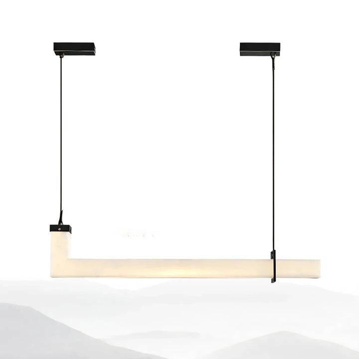 L-Shaped Linear Alabaster Pendant Lamp
