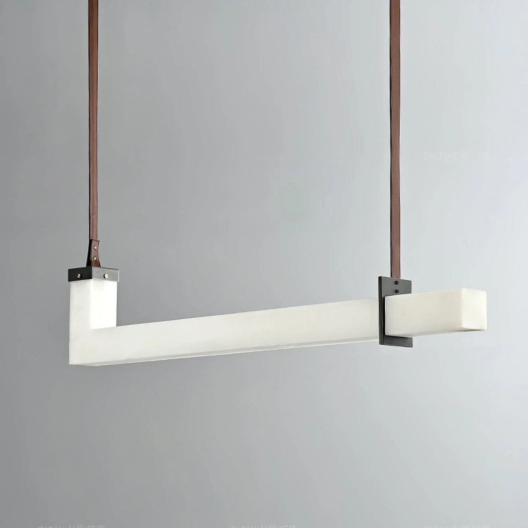 L-Shaped Linear Alabaster Pendant Lamp