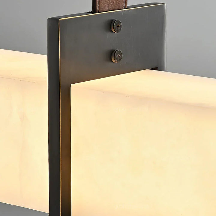 L-Shaped Linear Alabaster Pendant Lamp
