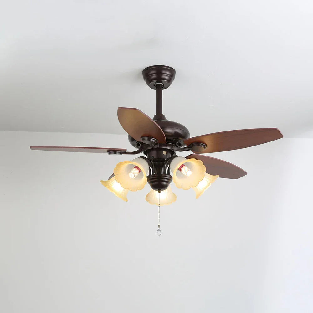 Lily Bloom Decorative Flower Ceiling Fan Lights