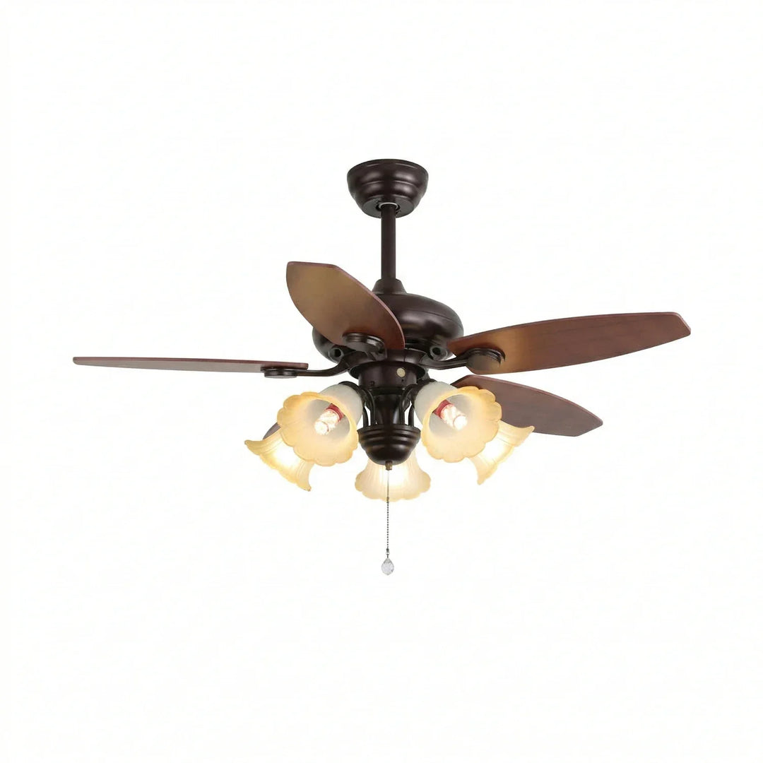 Lily Bloom Decorative Flower Ceiling Fan Lights