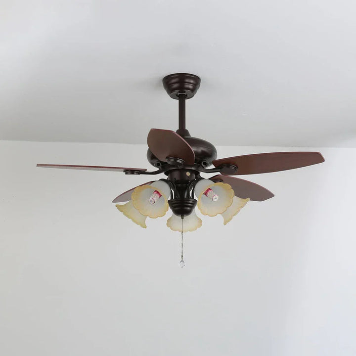 Lily Bloom Decorative Flower Ceiling Fan Lights