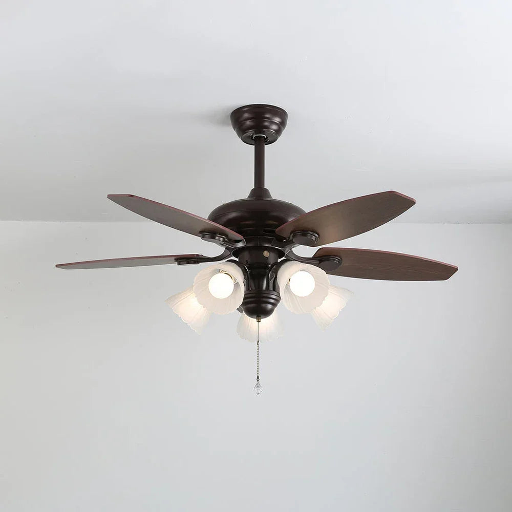 Lily Bloom Decorative Flower Ceiling Fan Lights