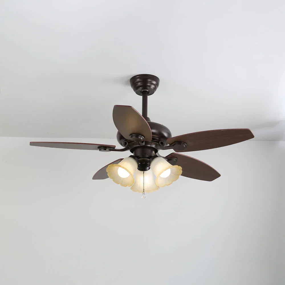 Lily Bloom Decorative Flower Ceiling Fan Lights