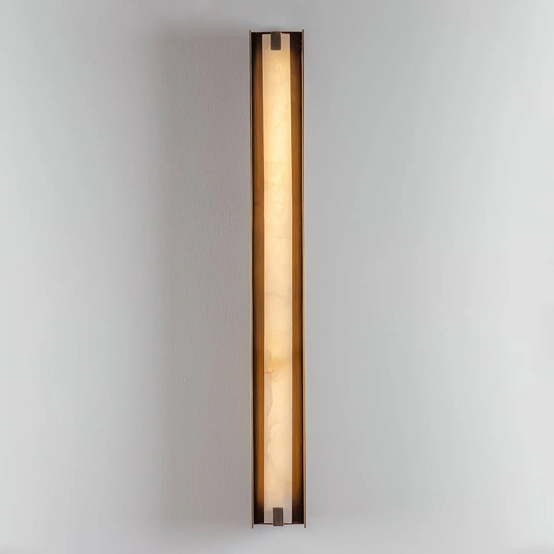 Linear Symmetry Alabaster Wall Sconce