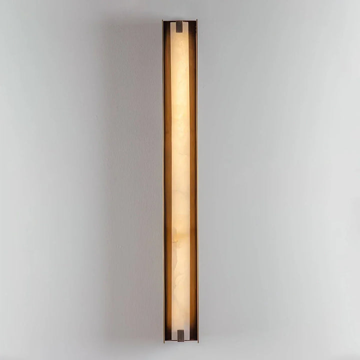 Linear Symmetry Alabaster Wall Sconce