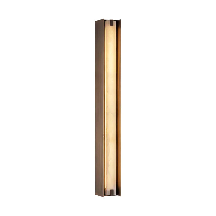 Linear Symmetry Alabaster Wall Sconce