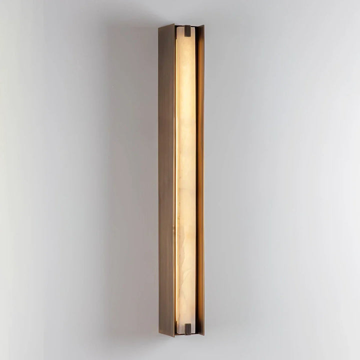 Linear Symmetry Alabaster Wall Sconce