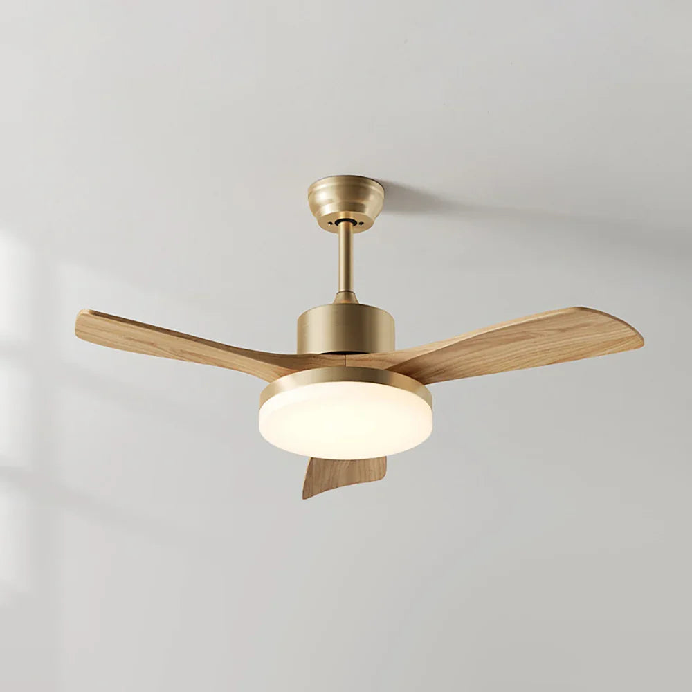 Minimalist Nordic Wooden Ceiling Fan Light