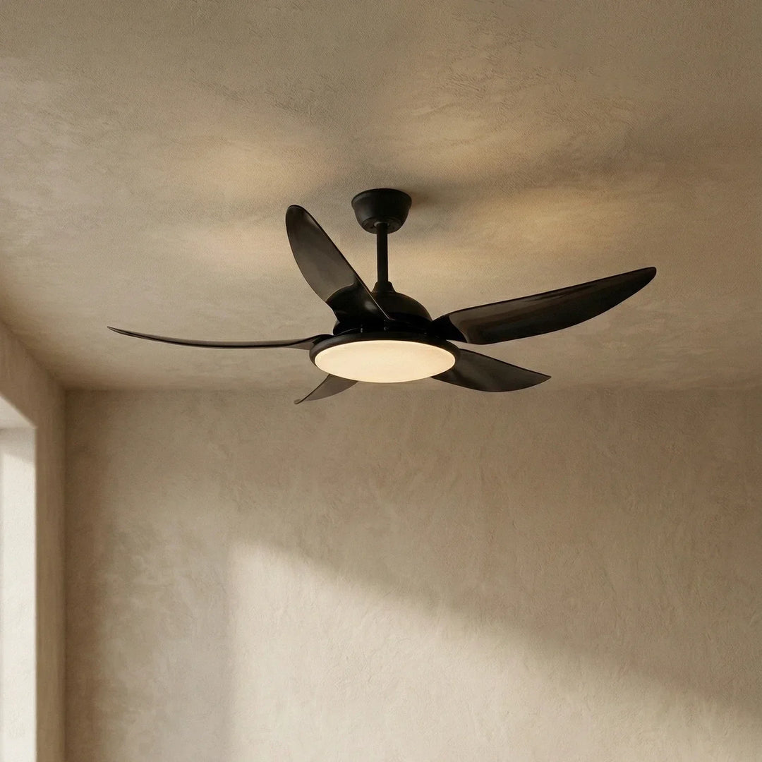 Modern Curved Blade Ceiling Fan Light