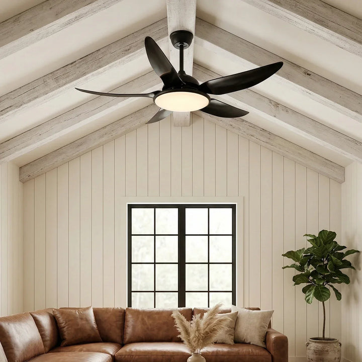 Modern Curved Blade Ceiling Fan Light