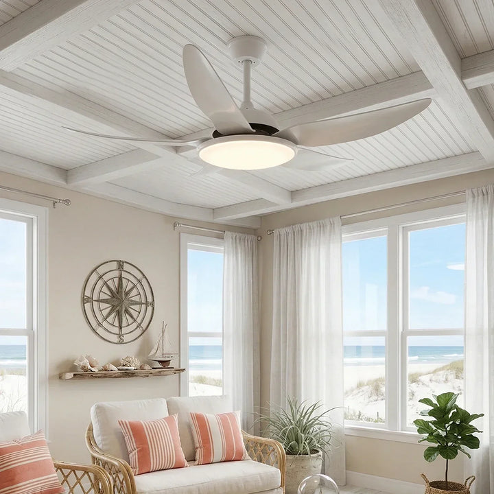 Modern Curved Blade Ceiling Fan Light