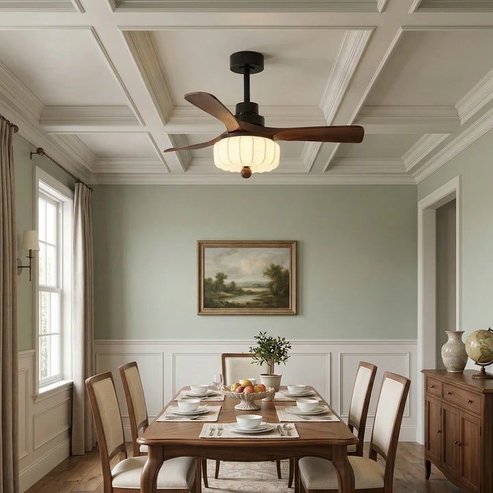 Modern Elira Flower Fabric Ceiling Fan Lights