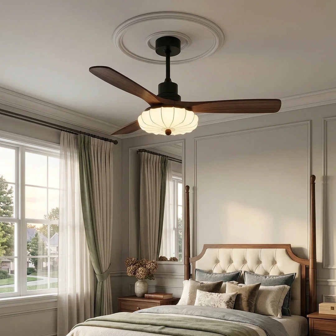 Modern Elira Flower Fabric Ceiling Fan Lights