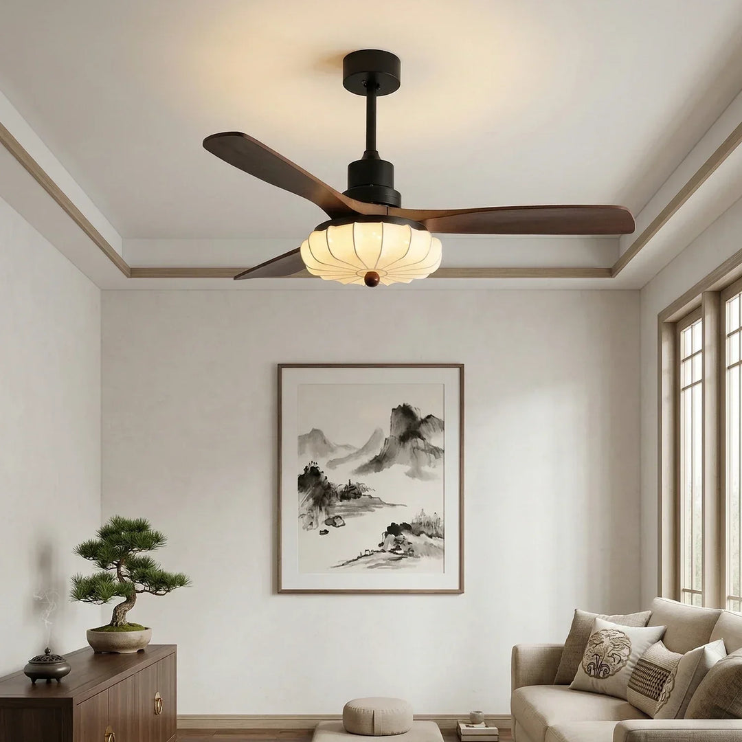 Modern Elira Flower Fabric Ceiling Fan Lights