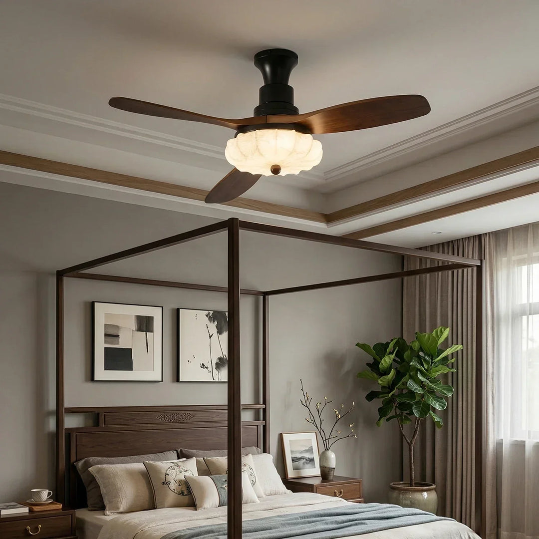Modern Elira Flower Fabric Ceiling Fan Lights