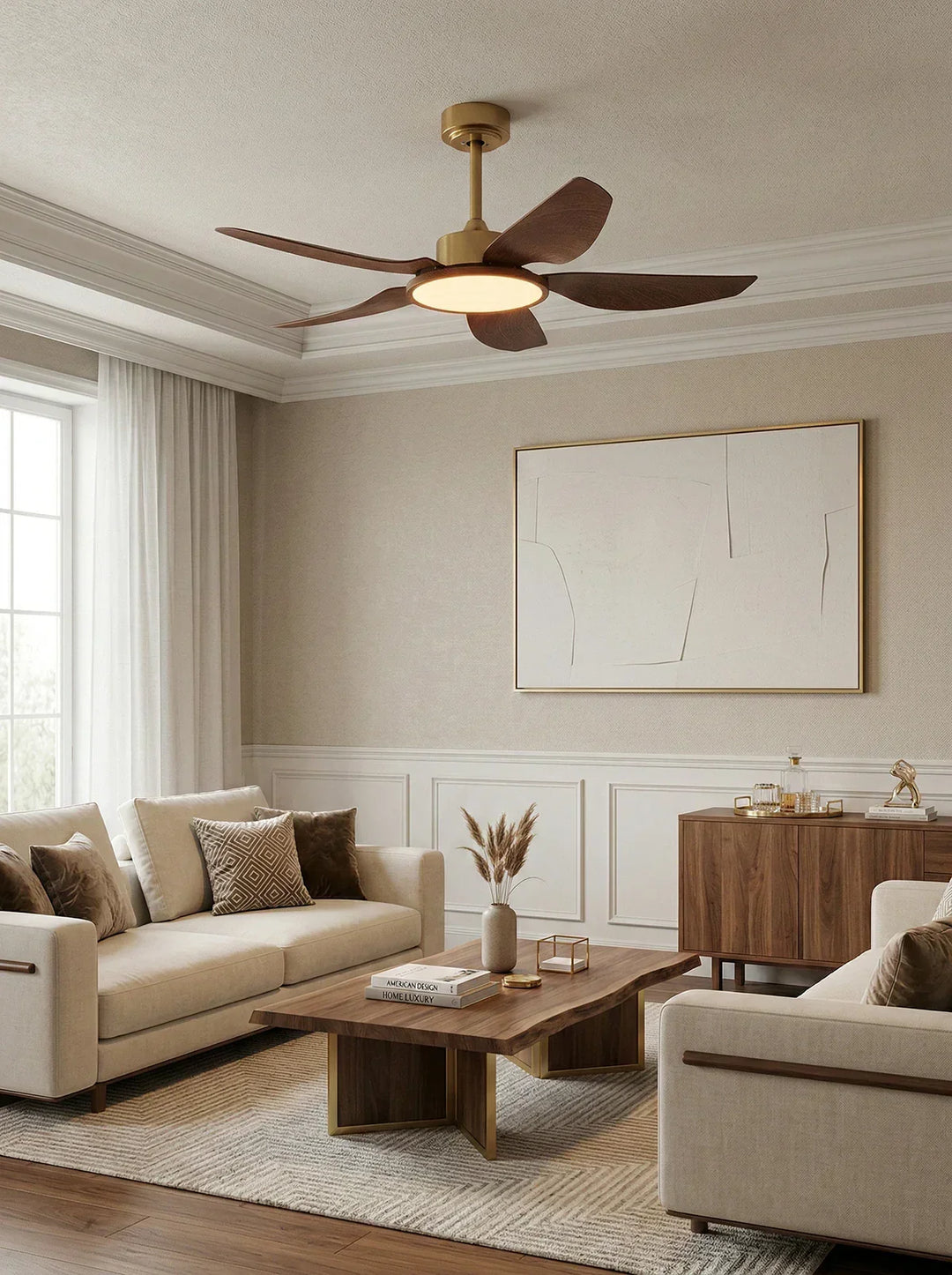 Modern Sirocco Breeze Luxury Ceiling Fan Light