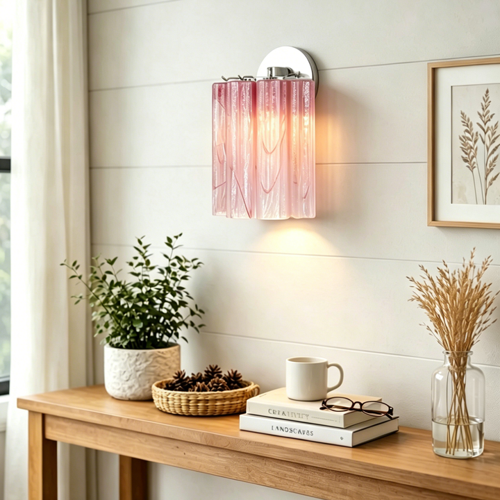 Murano Glass Tube Wall Lamp - view 3 | Woorglamp