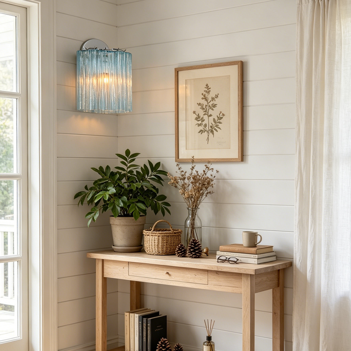 Murano Glass Tube Wall Lamp - view 4 | Woorglamp