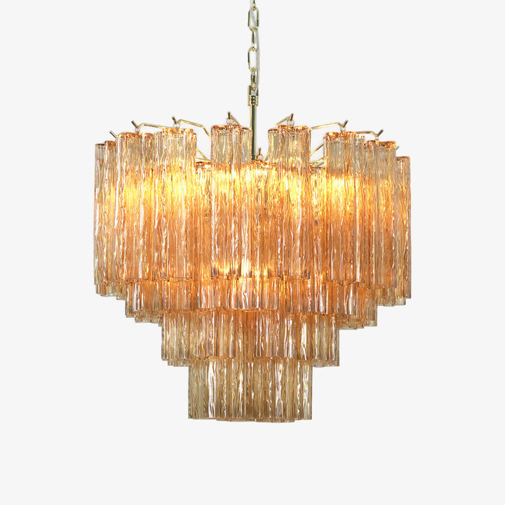 Murano Star Shaped Tube Glass Chandelier