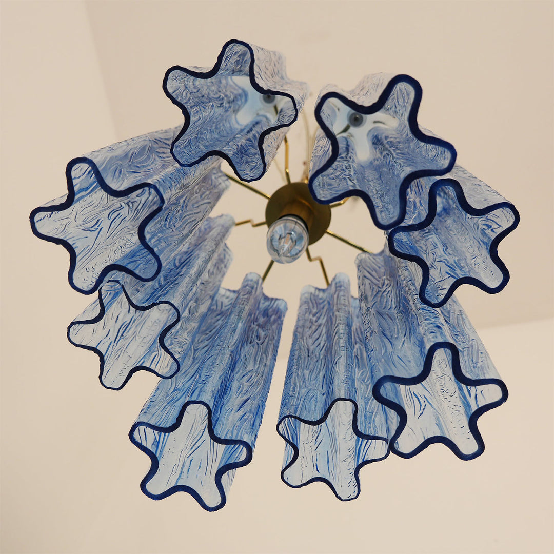 Large size Murano Tubes Glass Chandelier for villa and high ceiling space